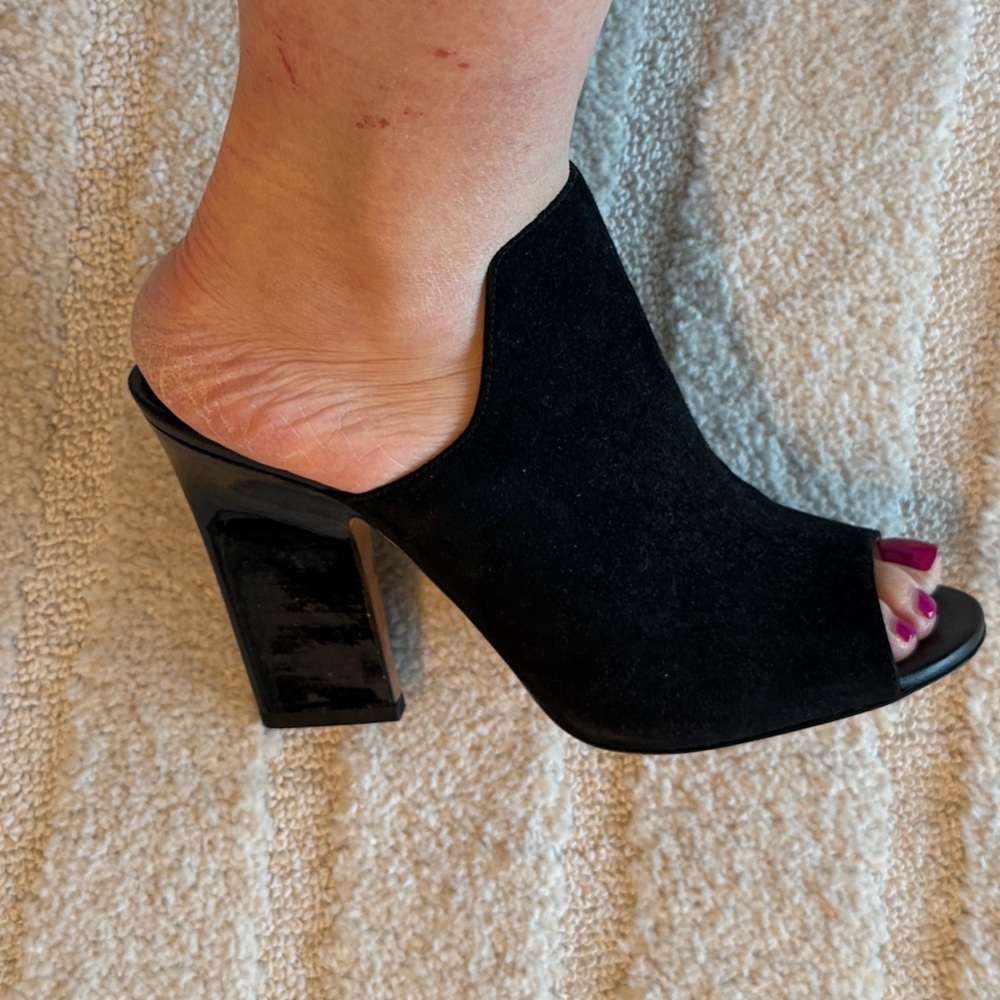 Jimmy Choo Black Suede Mules